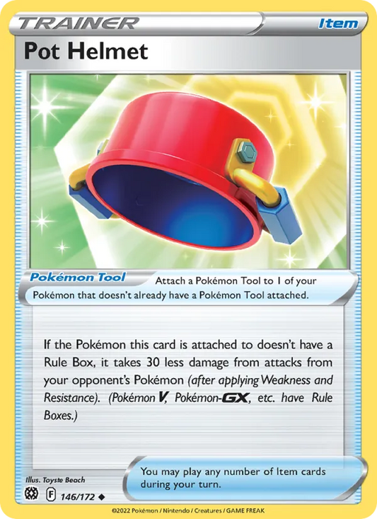 Pot Helmet 146/172  - Reverse Holofoil SWSH09 Brilliant Stars - Uncommon