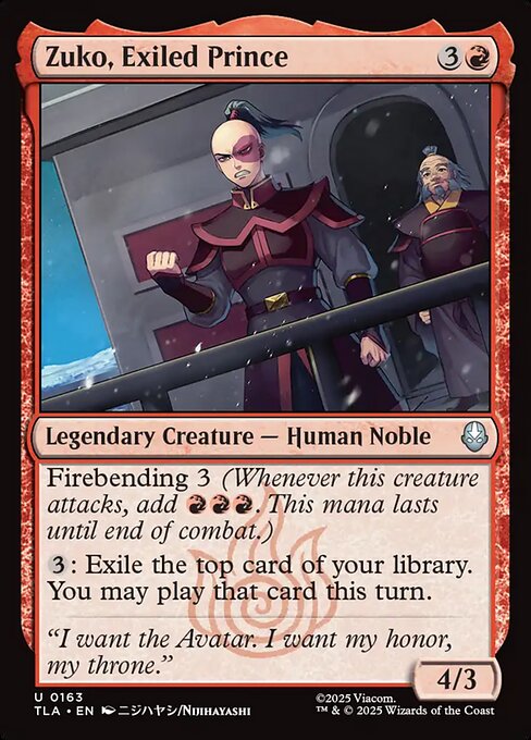 Zuko, Exiled Prince (TLA-163) - Avatar: The Last Airbender