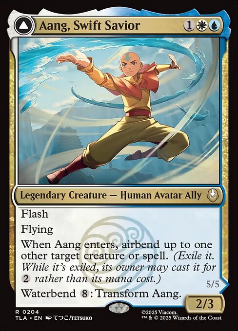 Aang, Swift Savior // Aang and La, Ocean's Fury (TLA-204) - Avatar: The Last Airbender