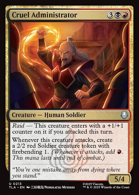 Cruel Administrator (TLA-213) - Avatar: The Last Airbender