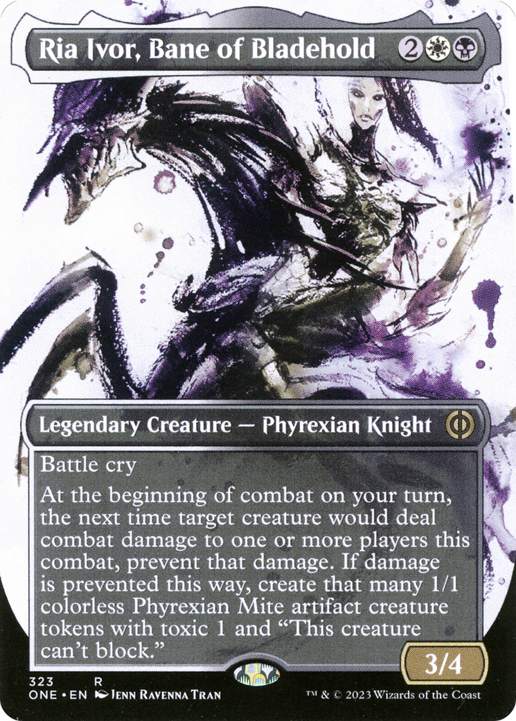 Ria Ivor, Bane of Bladehold (Showcase) (ONE-323) - Phyrexia: All Will Be One: (Showcase) (Borderless)