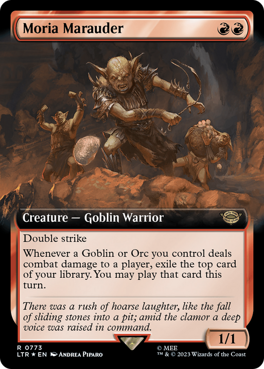 Moria Marauder (Extended Art) (Surge Foil) (LTR-773) - The Lord of the Rings: Tales of Middle-earth: (Extended Art) Foil