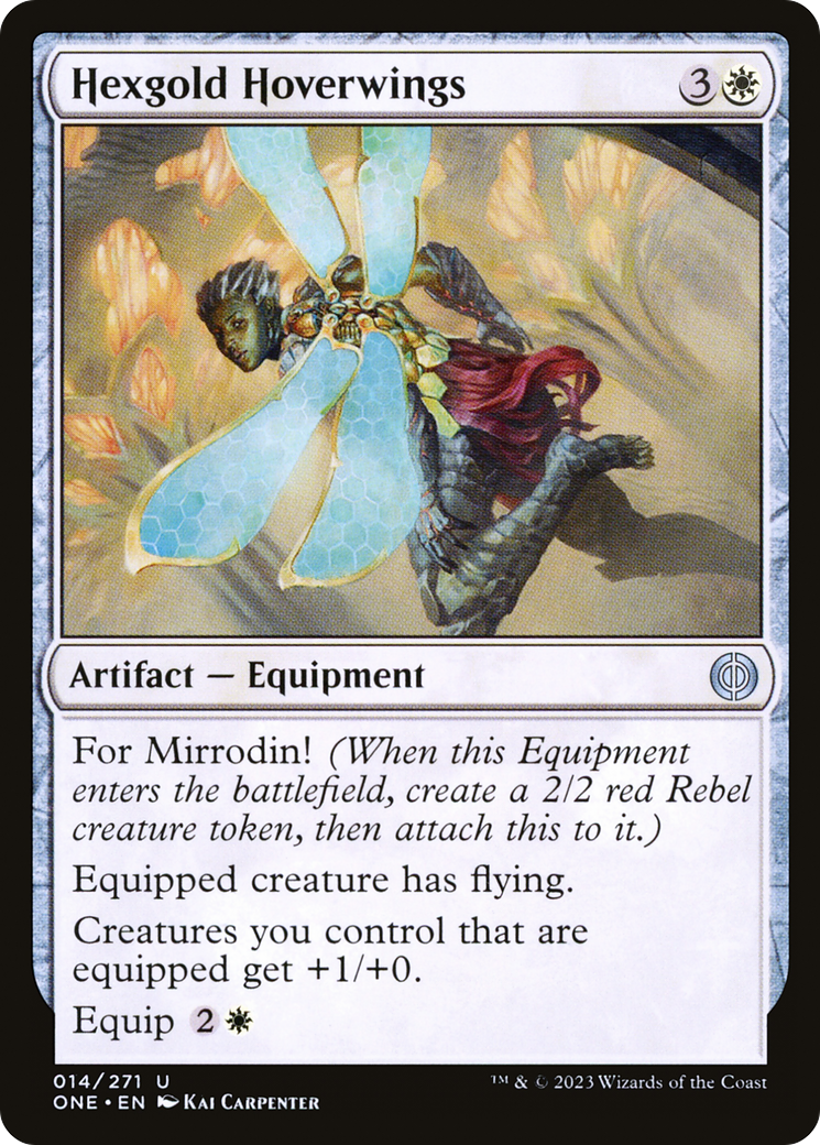 Hexgold Hoverwings (ONE-014) - Phyrexia: All Will Be One Foil