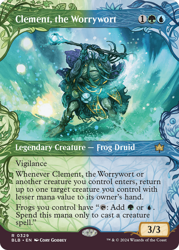 Clement, the Worrywort (Showcase) (BLB-329) - Bloomburrow: (Showcase) (Borderless)