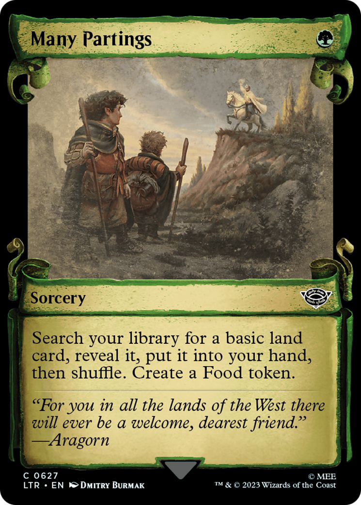 Many Partings (Showcase Scrolls) (LTR-627) - The Lord of the Rings: Tales of Middle-earth: (Showcase)