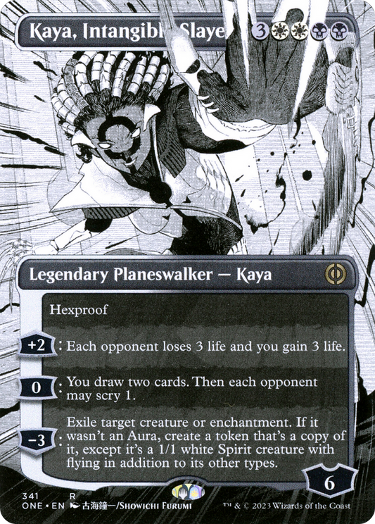 Kaya, Intangible Slayer (Borderless) (ONE-341) - Phyrexia: All Will Be One: (Showcase)
