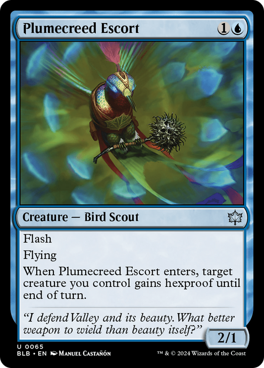 Plumecreed Escort (BLB-065) - Bloomburrow Foil