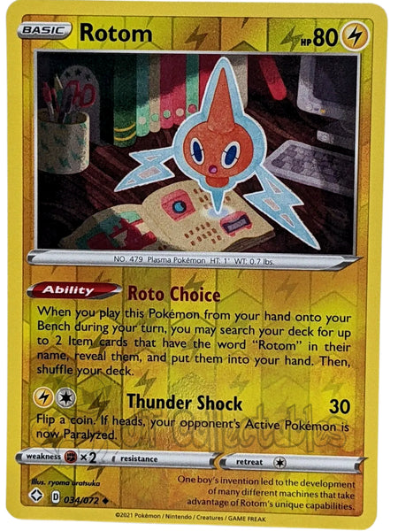 Rotom 034/072 Reverse Holo Shining Fates Pokemon TCG 2021