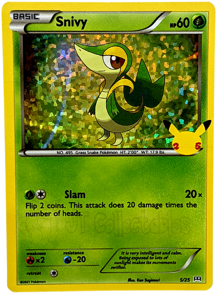 Snivy Holo - McDonald's Collection 2021 Pokémon card 5/25