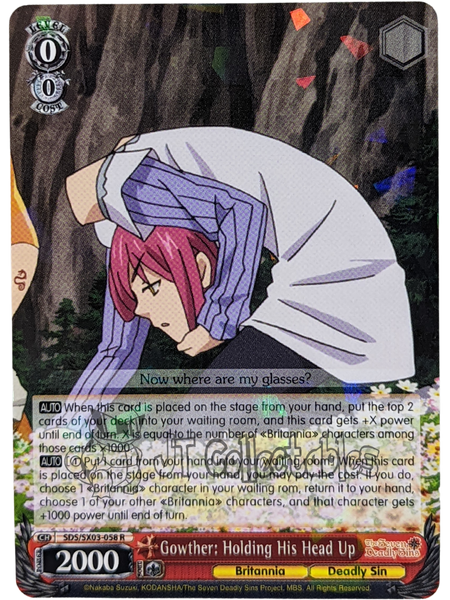 Gowther: Holding His Head Up SDS/SX03-058 R The Seven Deadly Sins Weiss Schwarz