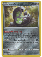 Galarian Stunfisk 132/202 Sword Shield Base Pokemon TCG Reverse Holo