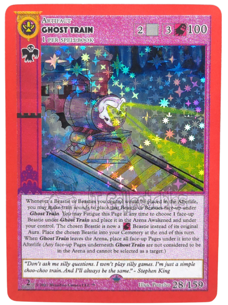 Ghost Train 28/159 Full Holo Cryptid Nation 2nd Edition Metazoo