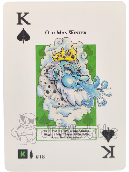 Old Man Winter #18 WPT Metazoo Wilderness Poker Deck Card