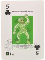Green Clawed Monster #6 WPT Metazoo Wilderness Poker Deck Card