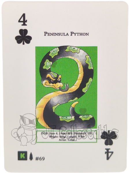 Peninsula Python #69 WPT Metazoo Wilderness Poker Deck Card