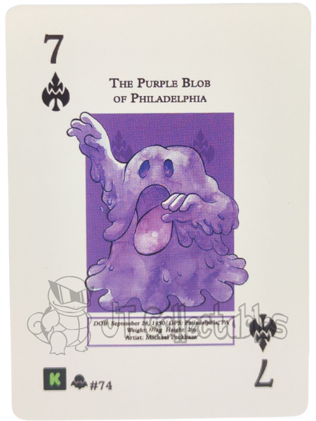 The Purple Blob Of Philadelphia #74 WPT Metazoo Nightfall Poker Deck Card