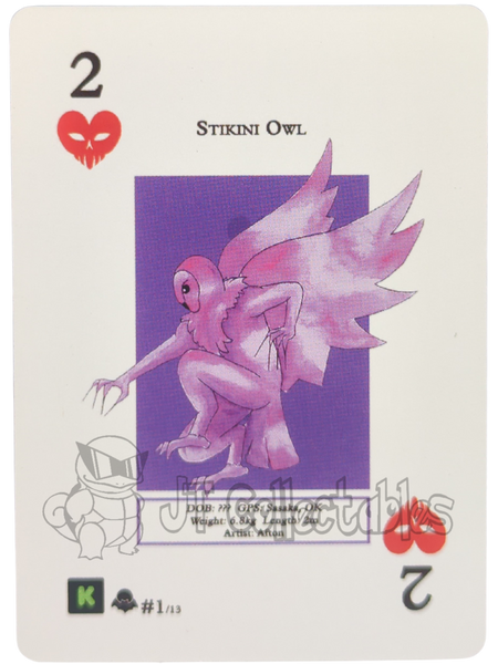 Stikini Owl #1/13 WPT Metazoo Nightfall Poker Deck Card
