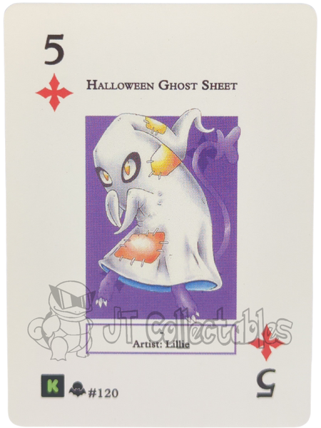 Halloween Ghost Sheet #120 WPT Metazoo Nightfall Poker Deck Card