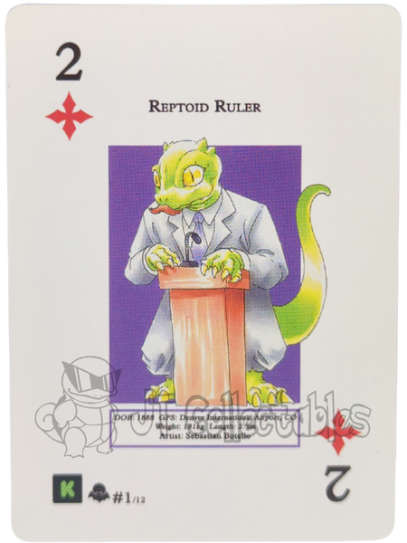 Reptoid Ruler #1/12 WPT Metazoo Nightfall Poker Deck Card