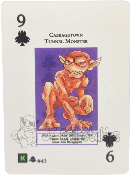 Cabbagetown Tunnel Monster #43 WPT Metazoo Nightfall Poker Deck Card