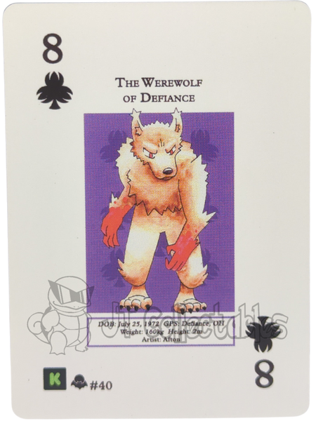 The Werewold Of Defiance #40 WPT Metazoo Nightfall Poker Deck Card
