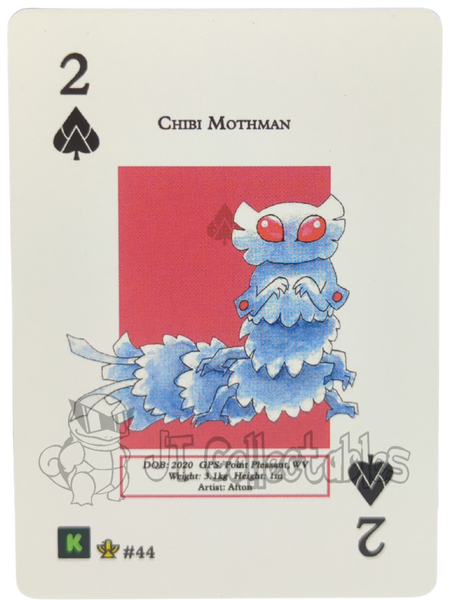 Chibi Mothman #44 WPT Metazoo Cryptid Nation Poker Deck Card