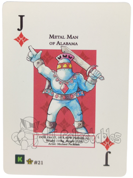 Metal Man Of Alabama #21 WPT Metazoo Cryptid Nation Poker Deck Card