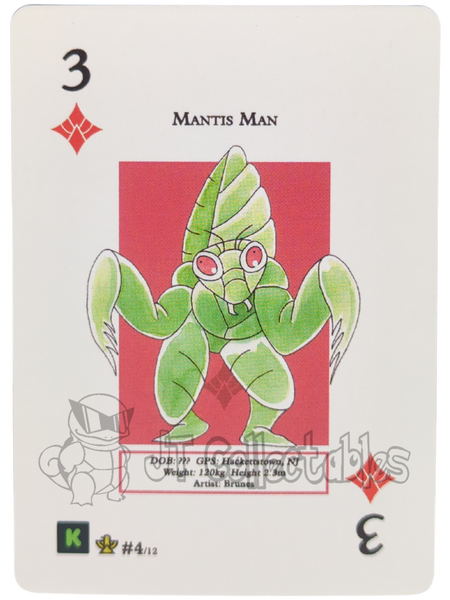 Mantis Man #4/12 WPT Metazoo Cryptid Nation Poker Deck Card