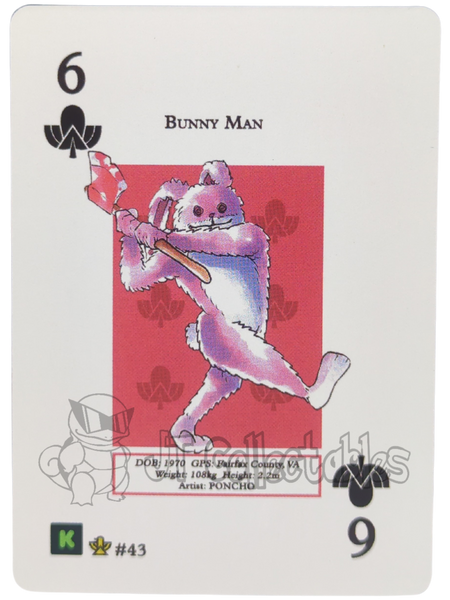 Bunny Man #43 WPT Metazoo Cryptid Nation Poker Deck Card
