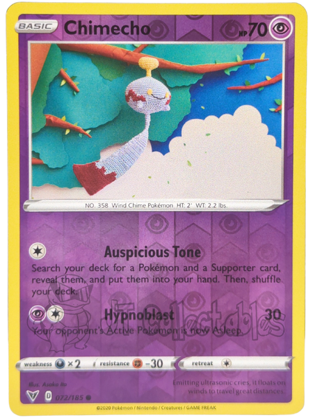 Chimecho 072/078 Reverse Holo Sword & Shield Pokemon GO Pokemon TCG