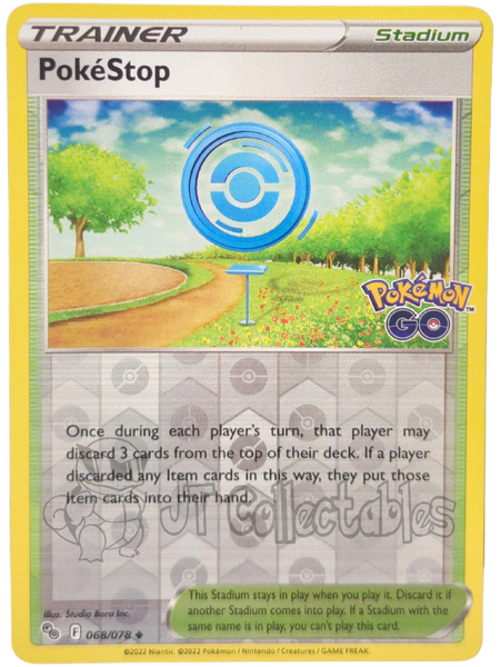 Pokestop 068/078 Reverse Holo Sword & Shield Pokemon GO Pokemon TCG