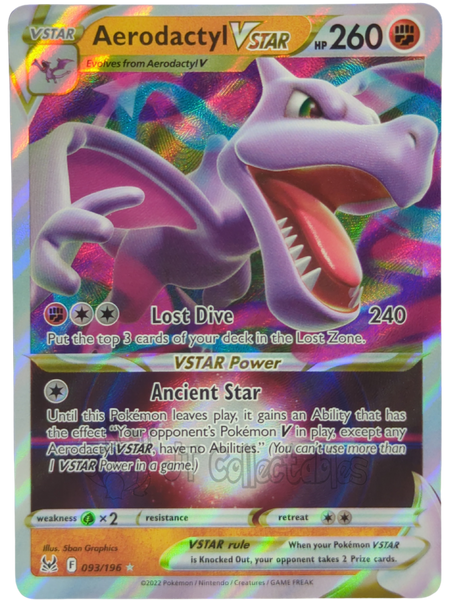 Pokemon - Aerodactyl V 092/196 - Lost Origin - Ultra Rare Holo