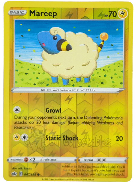 Mareep 047/198 Reverse Holo Chilling Reign Pokemon TCG 2021