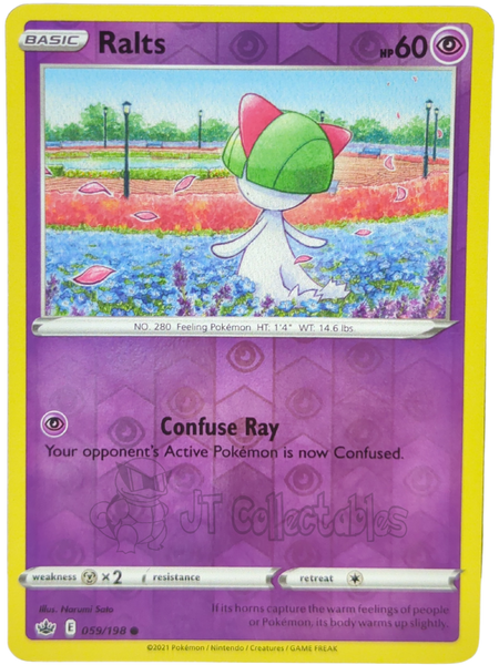 Ralts 059/198 Reverse Holo Chilling Reign Pokemon TCG 2021