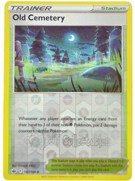 Old Cemetery 147/198 Reverse Holo Chilling Reign Pokemon TCG 2021