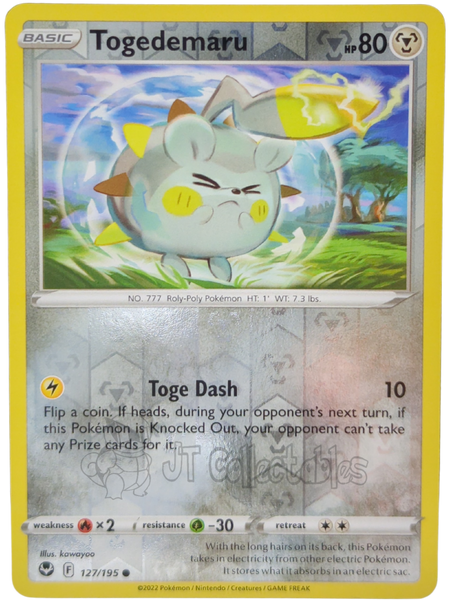 Togemaru 127/195 Reverse Holo Silver Tempest Pokemon TCG 2022