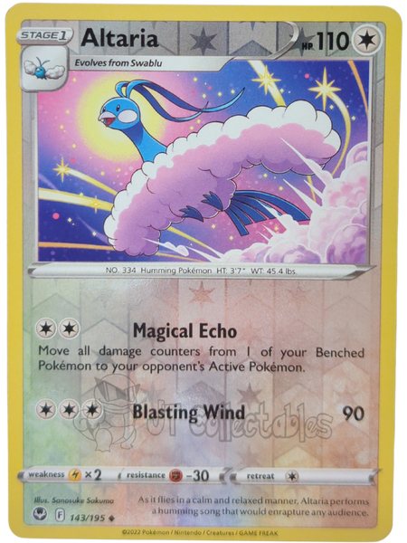 Altaria 143/195 Reverse Holo Silver Tempest Pokemon TCG 2022