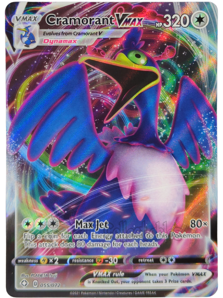 Cramorant VMAX 055/072 VMAX Ultra Rare Shining Fates Pokemon TCG 2021