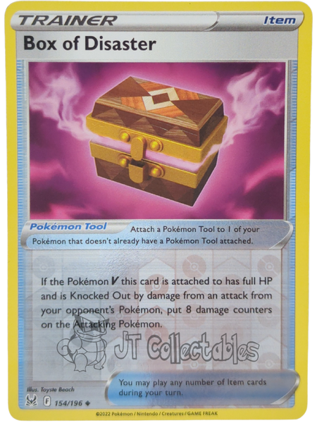 Box of Disaster 154/196 Reverse Holo Lost Origin Pokemon TCG 2022