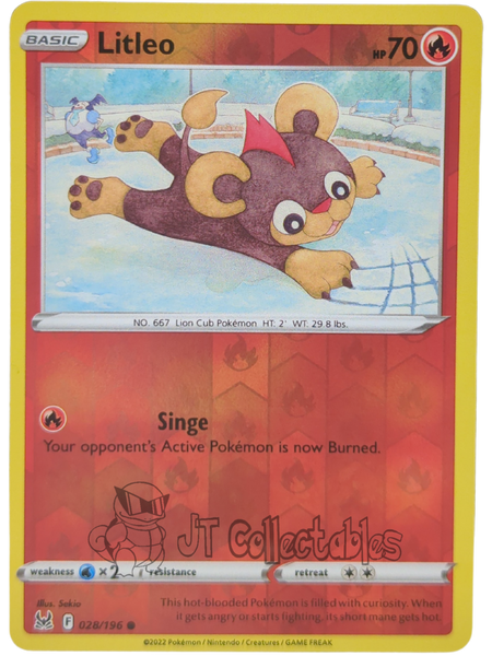 Litleo 028/196 Reverse Holo Lost Origin Pokemon TCG 2022