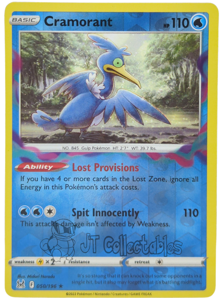 Cramorant 050/196 Reverse Holo Lost Origin Pokemon TCG 2022