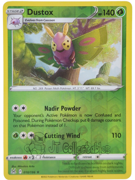 Dustox 010/196 Reverse Holo Lost Origin Pokemon TCG 2022