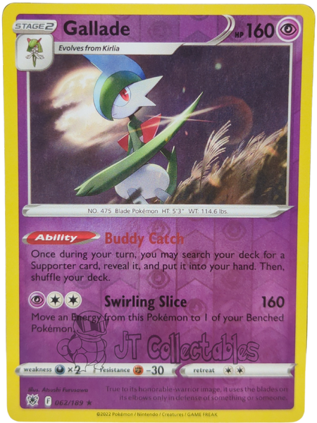 Gallade 062/189 Reverse Holo Astral Radiance Pokemon TCG