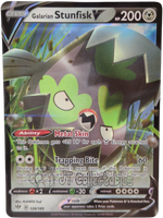 Galarian Stunfisk V 128/189 Darkness Ablaze Pokemon TCG Ultra Rare