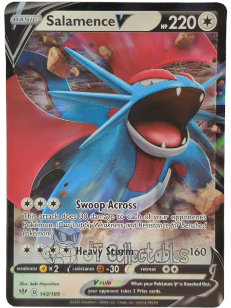 Salamence V 143/189 Darkness Ablaze Pokemon TCG Ultra Rare