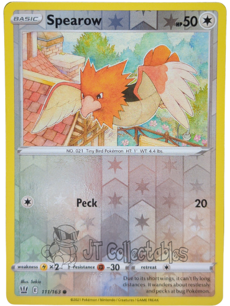 Spearow 111/163 Reverse Holo Battle Styles Pokemon TCG
