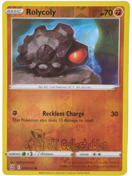 Rolycoly 078/163 Reverse Holo Battle Styles Pokemon TCG