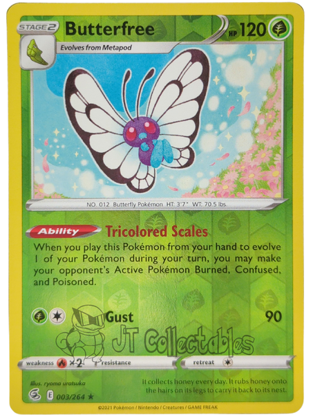 Butterfree 003/264 Reverse Holo Fusion Strike Pokemon TCG