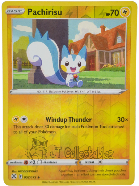 Pachirisu 052/172 Reverse Holo Brilliant Stars Pokemon TCG 2022