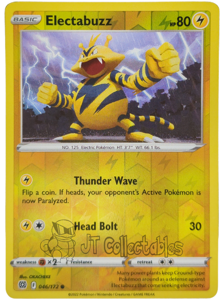 Electabuzz 046/172 Reverse Holo Brilliant Stars Pokemon TCG 2022